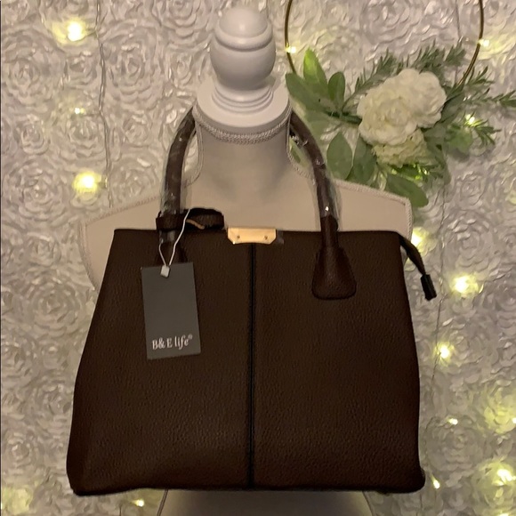 B&E Handbags - B&E Brown Handbag w/ Strap New in Box